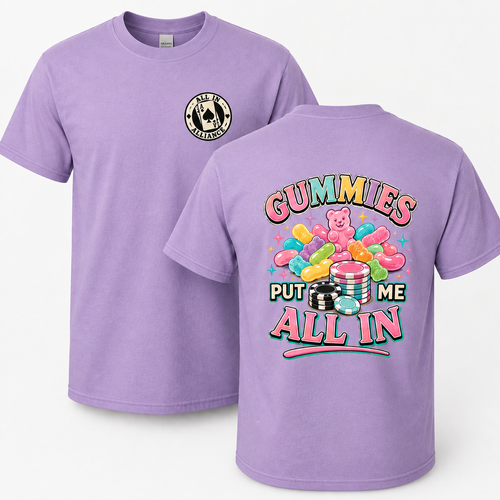 Gummies Put Me All In – AIA Poker T-Shirt